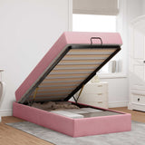 Struttura letto con materasso 2 pcs Rosa Velluto