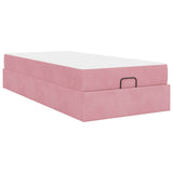 Struttura letto con materasso 2 pcs Rosa Velluto