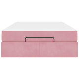 Struttura letto con materasso con materasso 2 pcs Rosa Velluto