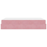 Struttura letto con materasso con materasso 2 pcs Rosa Velluto