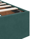 Struttura letto con materasso 2 pcs Verde Velluto