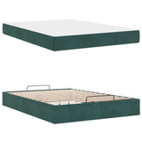 Struttura letto con materasso 2 pcs Verde Velluto