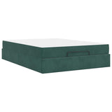 Struttura letto con materasso 2 pcs Verde Velluto