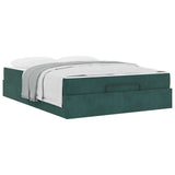 Struttura letto con materasso 2 pcs Verde Velluto