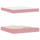 Struttura letto con materasso con materasso 2 pcs Rosa Velluto