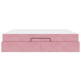 Struttura letto con materasso con materasso 2 pcs Rosa Velluto
