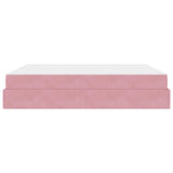 Struttura letto con materasso con materasso 2 pcs Rosa Velluto