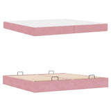 Struttura letto con materasso con materasso 2 pcs Rosa Velluto
