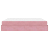 Struttura letto con materasso con materasso 2 pcs Rosa Velluto