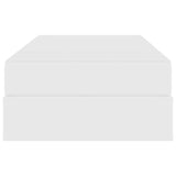 Letto con contenitore e materasso 2 pcs Bianco Pelle