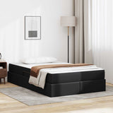 Letto con contenitore e materasso Nero 120 x 190 cm