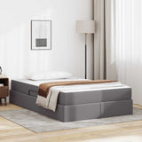 Letto con contenitore e materasso Grigio 120 x 190 cm