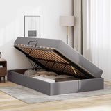Letto con contenitore e materasso Grigio 120 x 190 cm