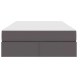 Letto con contenitore e materasso Grigio 120 x 190 cm