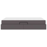 Letto con contenitore e materasso Grigio 120 x 190 cm