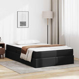 Letto con contenitore e materasso Nero 120 x 200 cm
