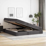 Letto con contenitore e materasso Grigio 200 x 200 cm