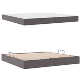 Letto con contenitore e materasso Grigio 200 x 200 cm