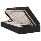 Letto con contenitore e materasso Nero 90 x 190 cm Poliestere