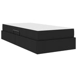 Letto con contenitore e materasso Nero 90 x 190 cm Poliestere