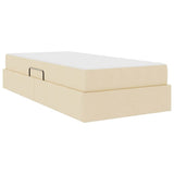 Letto con contenitore e materasso Crema 90 x 190 cm Poliestere