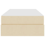 Letto con contenitore e materasso Crema 90 x 190 cm Poliestere