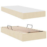 Letto con contenitore e materasso Crema 90 x 190 cm Poliestere