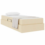 Letto con contenitore e materasso Crema 90 x 190 cm Poliestere