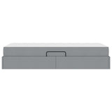 Letto con contenitore e materasso Grigio chiaro 90 x 200 cm