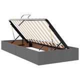 Letto con contenitore e materasso Grigio scuro 90 x 200 cm