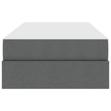 Letto con contenitore e materasso Grigio scuro 90 x 200 cm