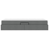 Letto con contenitore e materasso Grigio scuro 90 x 200 cm