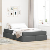 Letto con contenitore e materasso Grigio scuro 120 x 190 cm