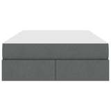 Letto con contenitore e materasso Grigio scuro 120 x 190 cm