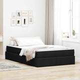 Letto con contenitore e materasso Nero 120 x 190 cm Poliestere