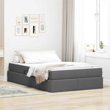 Letto con contenitore e materasso Grigio scuro 120 x 200 cm