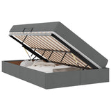 Letto con contenitore e materasso Grigio scuro 120 x 200 cm