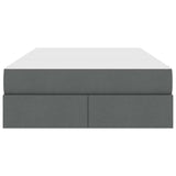 Letto con contenitore e materasso Grigio scuro 120 x 200 cm