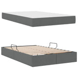 Letto con contenitore e materasso Grigio scuro 120 x 200 cm