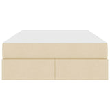 Letto con contenitore e materasso Crema 120 x 200 cm Poliestere