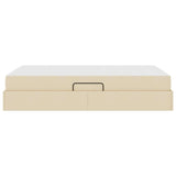 Letto con contenitore e materasso Crema 120 x 200 cm Poliestere