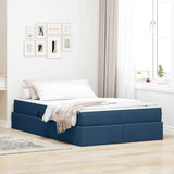 Letto con contenitore e materasso Blu 120 x 200 cm Poliestere