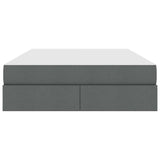 Letto con contenitore e materasso Grigio scuro 140 x 190 cm