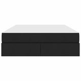 Letto con contenitore e materasso Nero 140 x 190 cm Poliestere