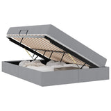 Letto con contenitore e materasso Grigio chiaro 140 x 200 cm