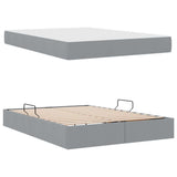 Letto con contenitore e materasso Grigio chiaro 140 x 200 cm
