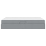Letto con contenitore e materasso Grigio chiaro 140 x 200 cm