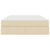 Letto con contenitore e materasso Crema 140 x 200 cm Poliestere