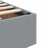 Letto con contenitore e materasso Grigio chiaro 160 x 200 cm