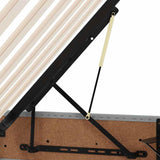 Letto con contenitore e materasso Grigio chiaro 160 x 200 cm